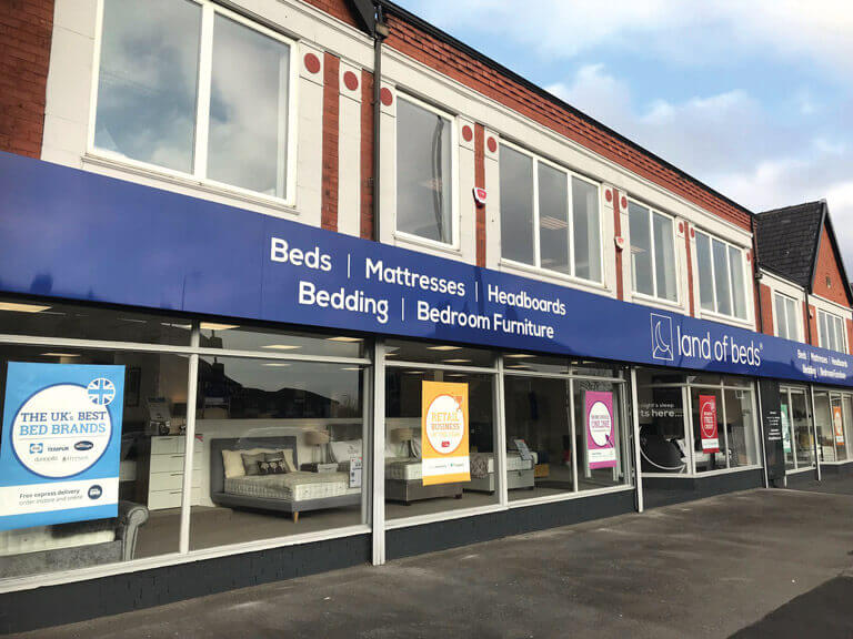 Exteriour wigan mattress showroom in Manchester