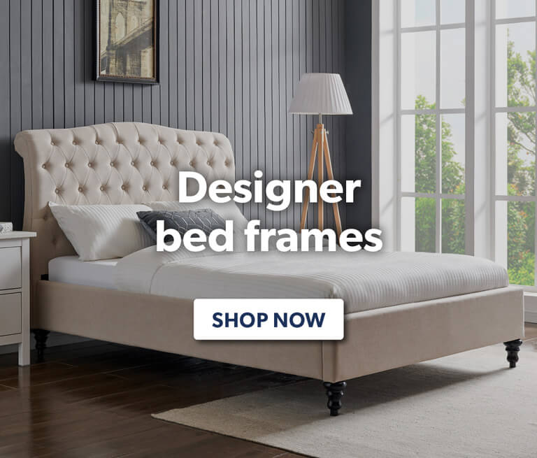Designer bed frames - shop now