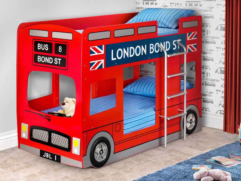 Novelty double decker bus bed for a child