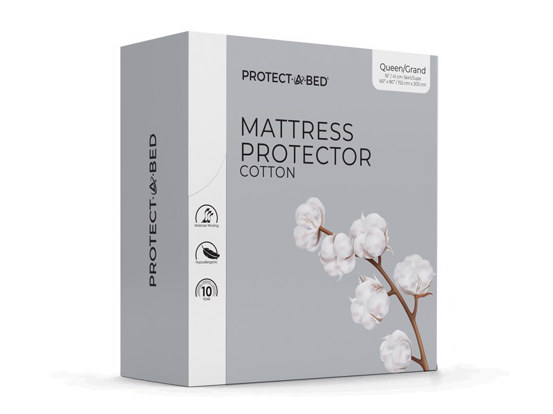 Cotton mattress protector in a box