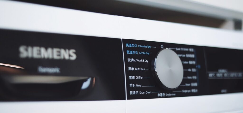 Washing Machine Settings which include one for bedding
