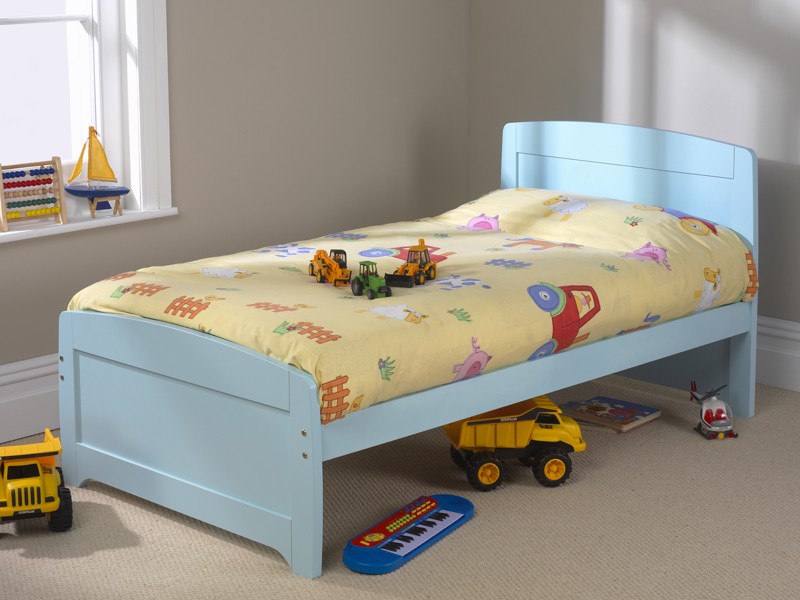 Single bed for a child in blue