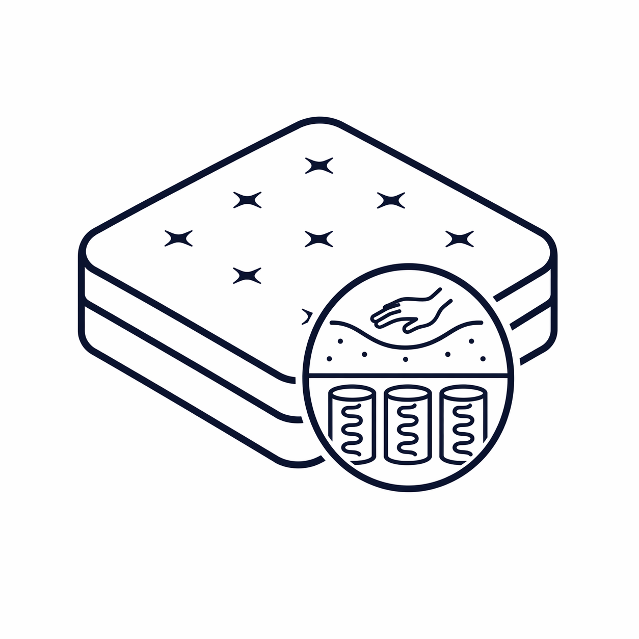 Hybrid mattress icon