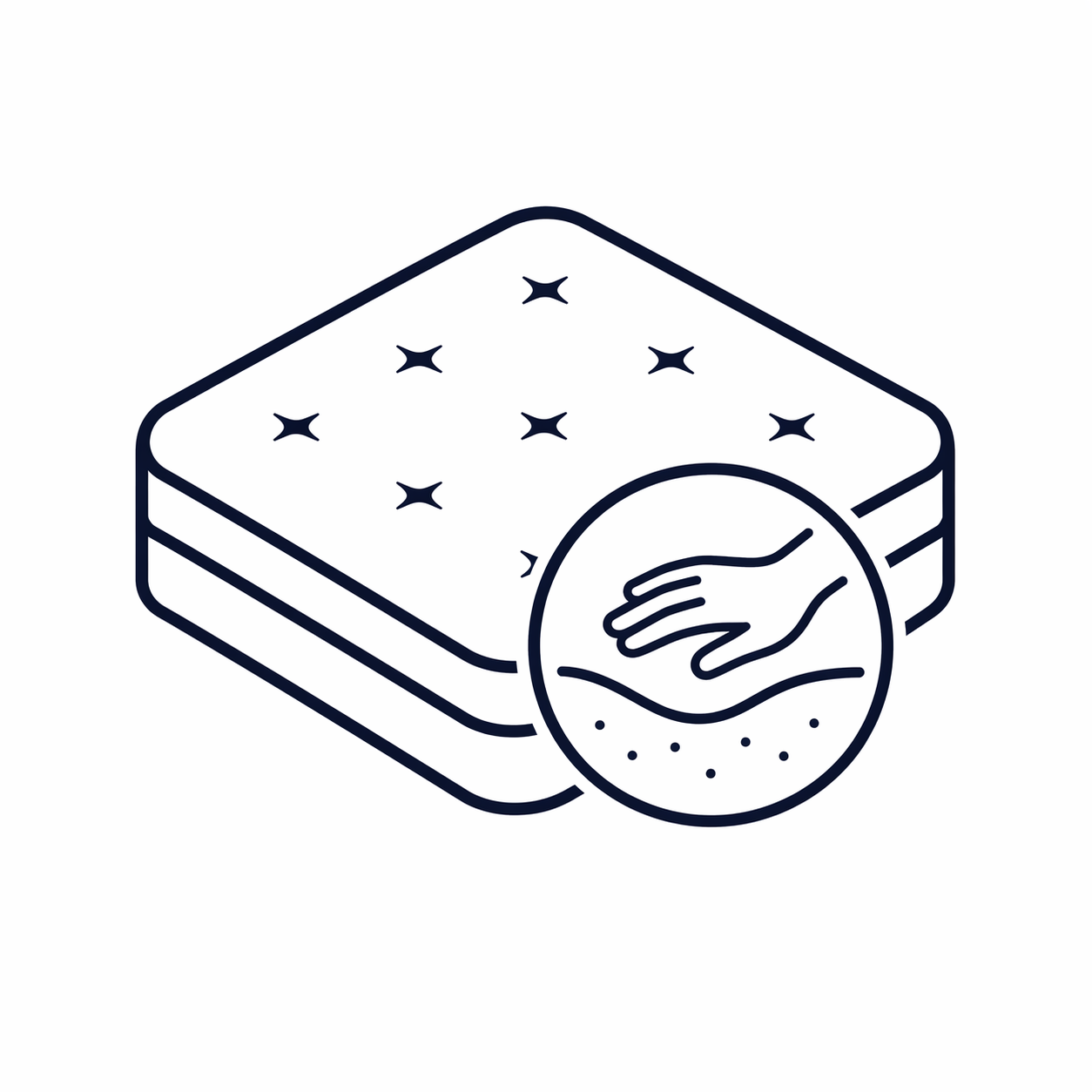 Memory foam mattress icon