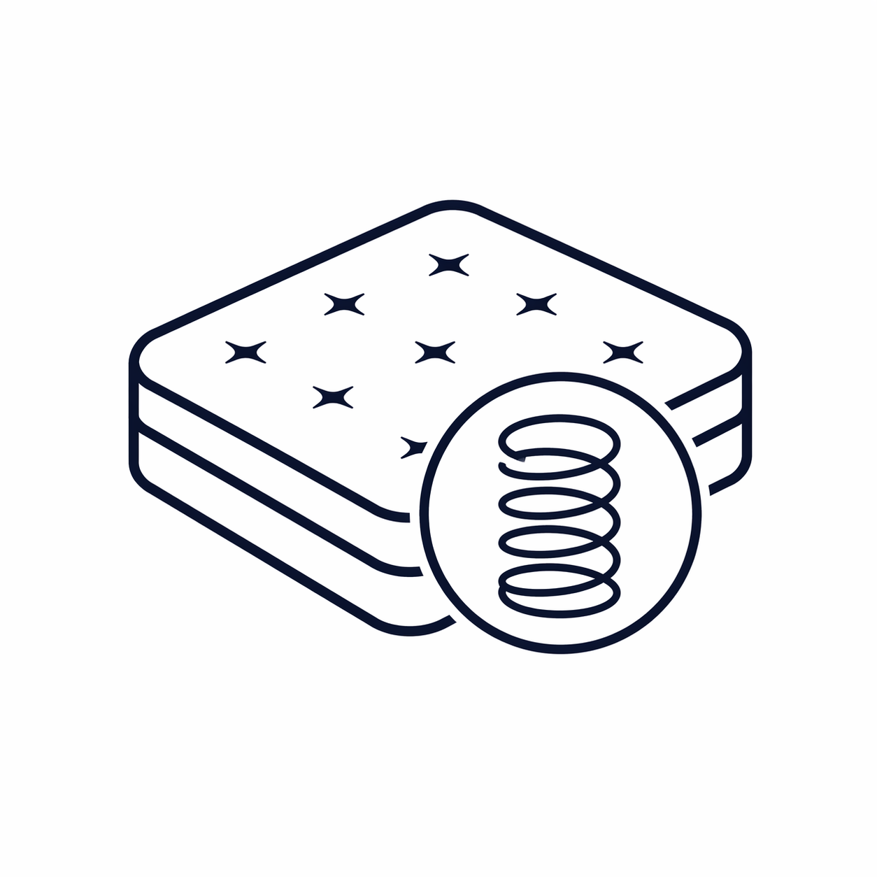 Open coil mattress icon