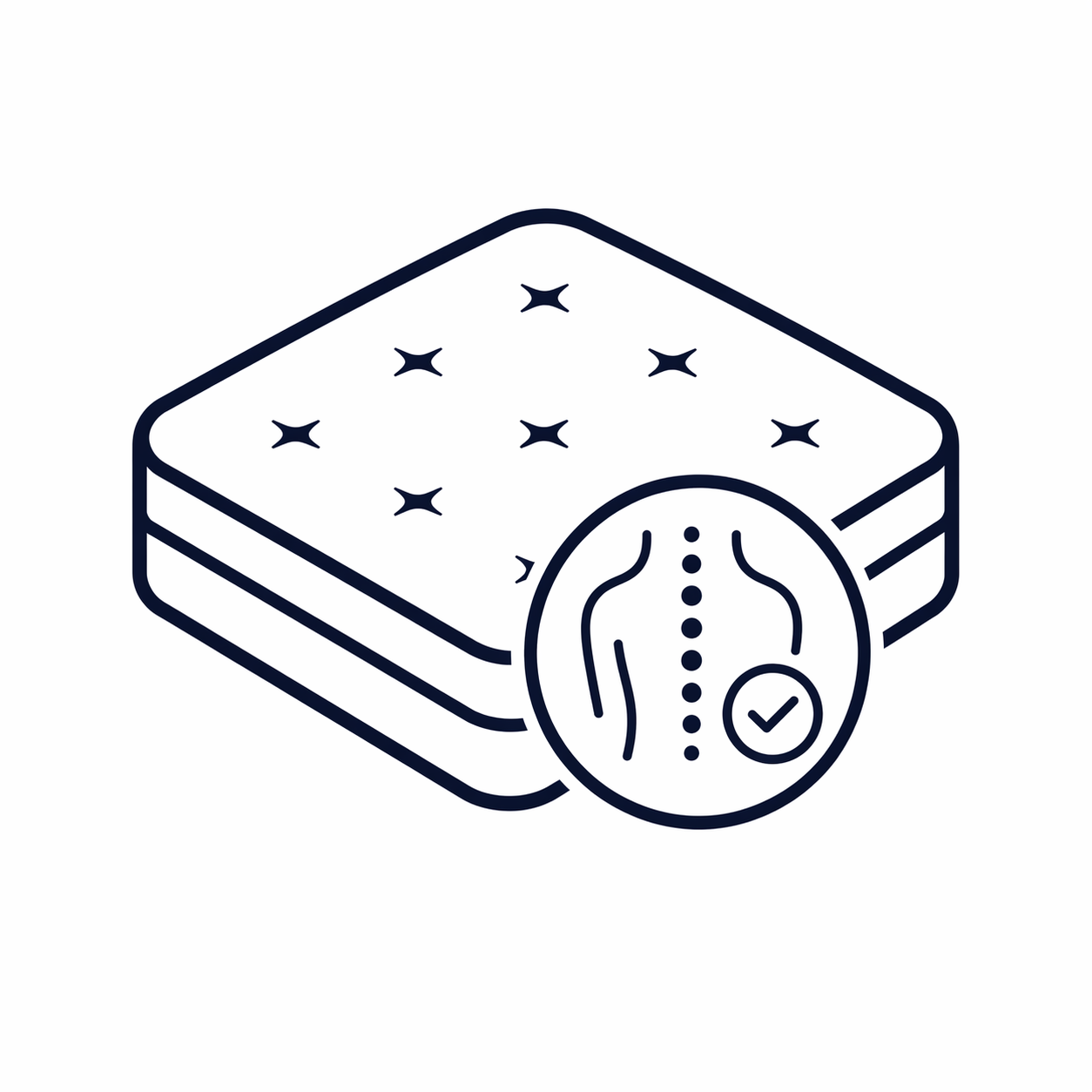 Orthopaedic mattress icon