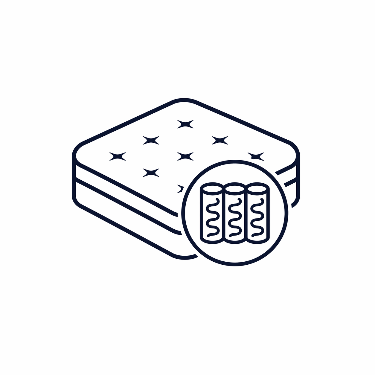 Pocket spring mattress icon