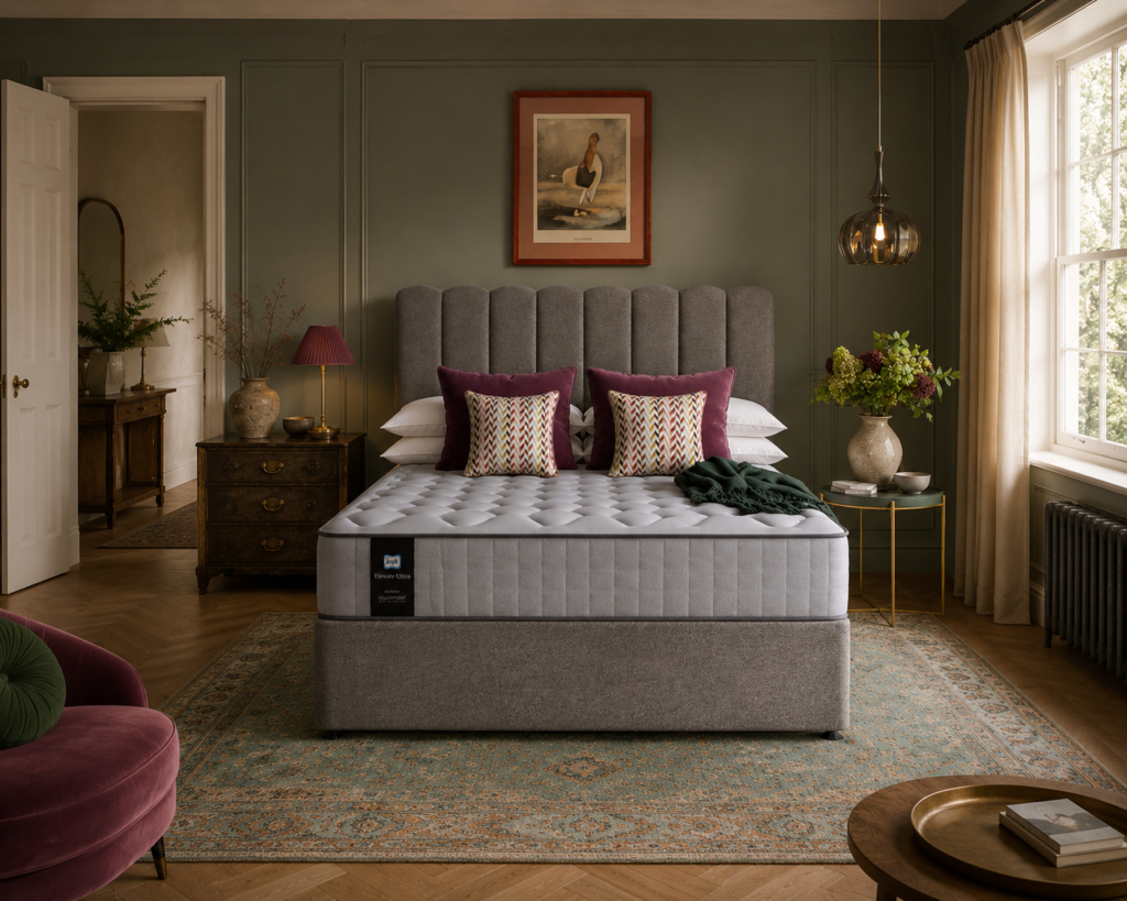 Sealy Webber supportive mattress with specialist spring technology, ideal for back sleepers looking for firm support and pressure relief.